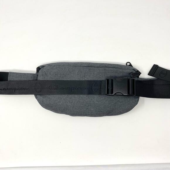 Champion Gray Embroidered Spell-out Logo Knit Adjustable Fanny Pack Silng Bag - Picture 4 of 6